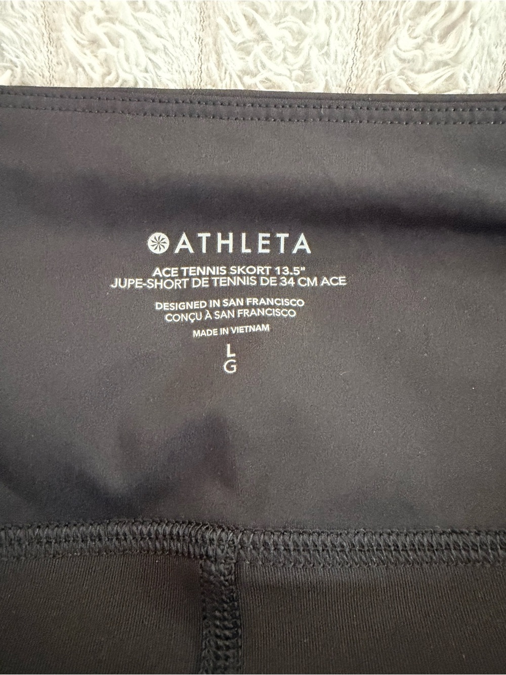 Athleta Black Ace Tennis Skort 13.5” - Large - Picture 8 of 8